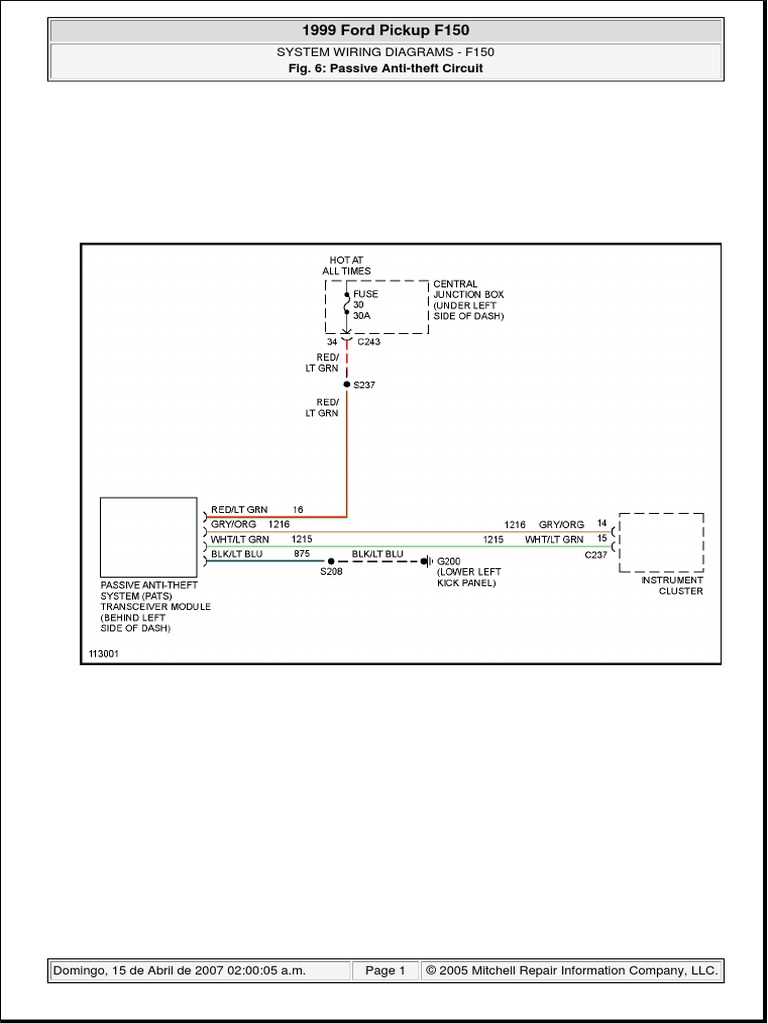 1999 ford f150 wiring harness diagram
