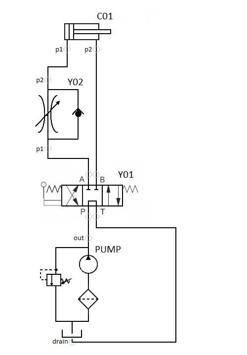 schematic diagram hydraulic system