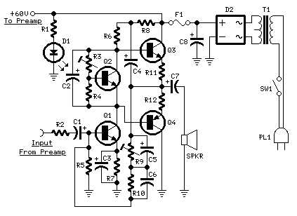 guitar amplifier schematic diagram