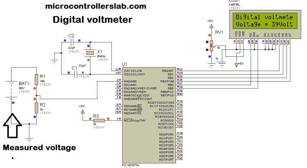 voltmeter in circuit diagram