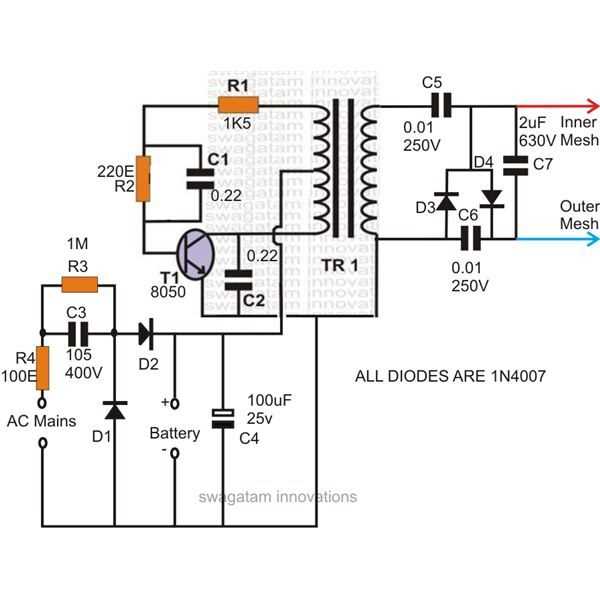 parasite zapper schematic circuit diagram