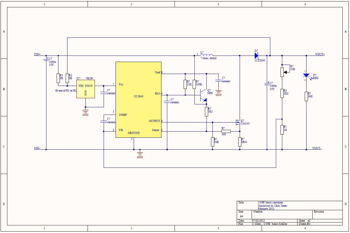dc dc step up converters schematic diagram