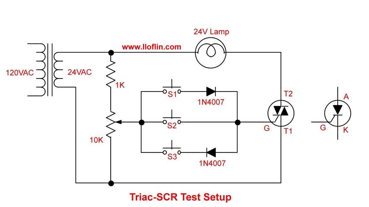 triac tester circuit diagram