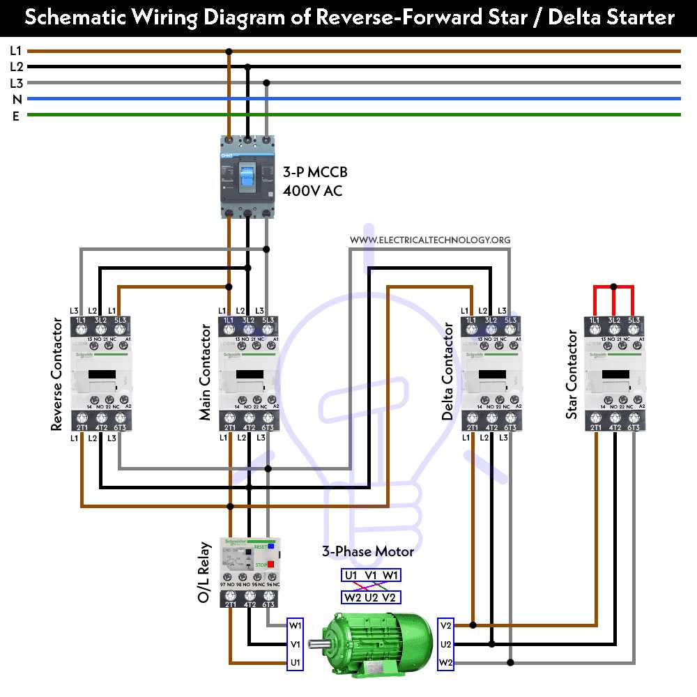 star delta circuit diagram with timer