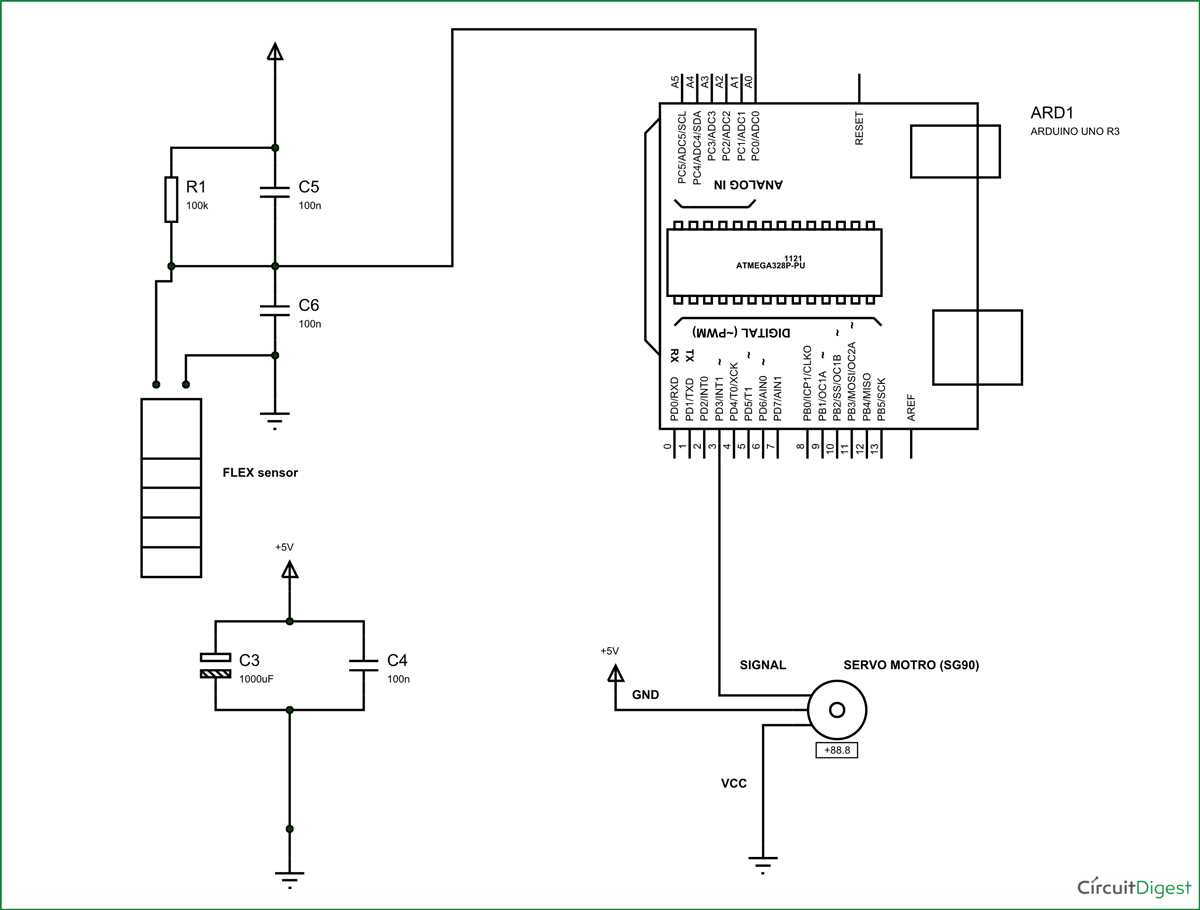 schematic diagram of sevo motor