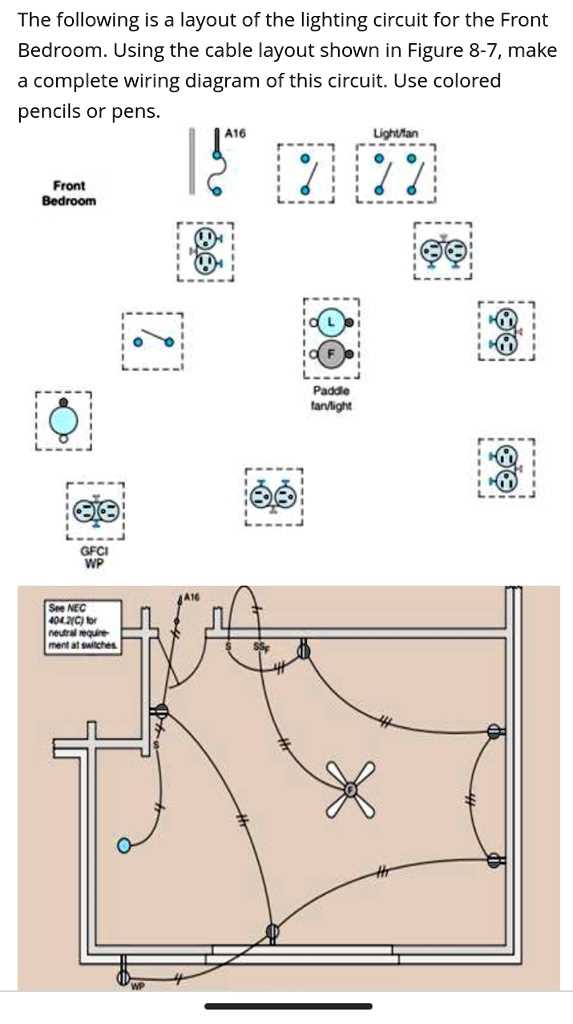bedroom lighting circuit diagram