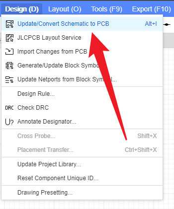 how to change schematic diagram to pcb layout in diptrace