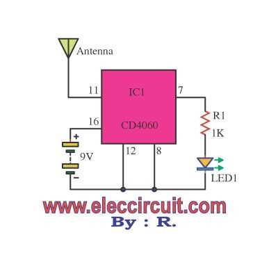 non contact voltage detector circuit diagram