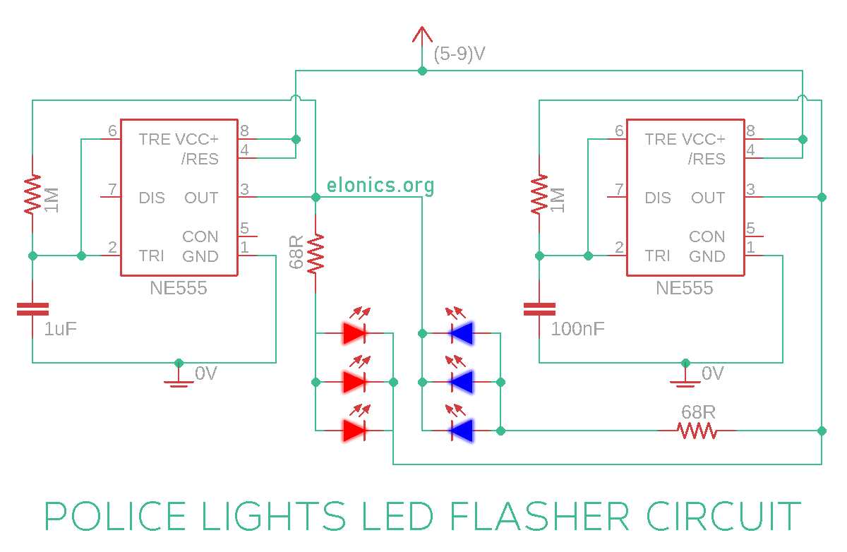 led strobe light circuit diagram led strobe light circuit diagram