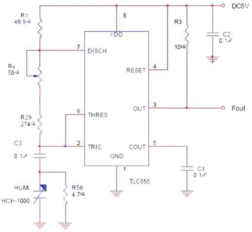 humidity sensor schematic diagram