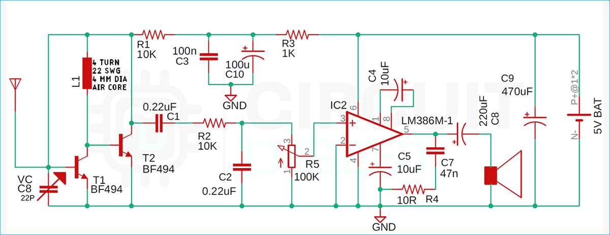 am fm radio receiver schematic diagram