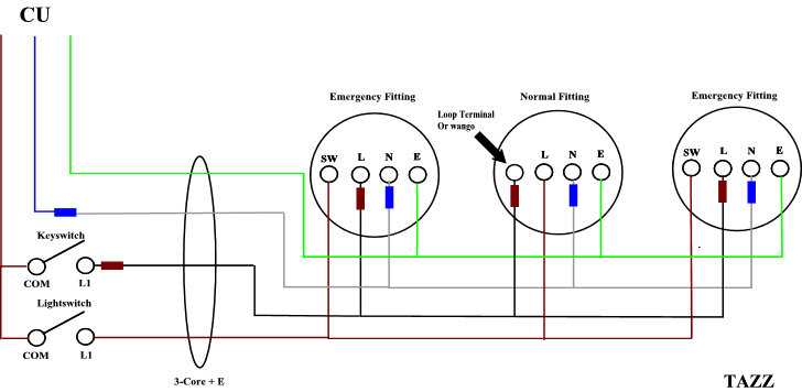 uk lighting circuit diagram