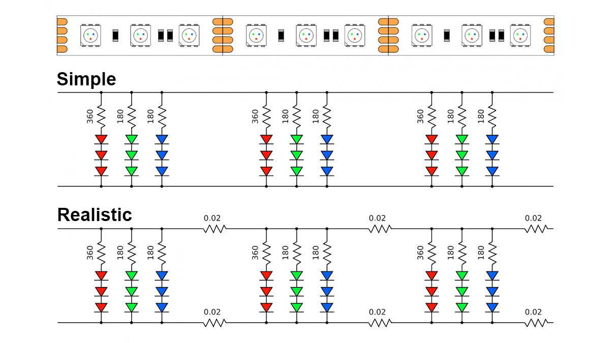 schematic led strip circuit diagram
