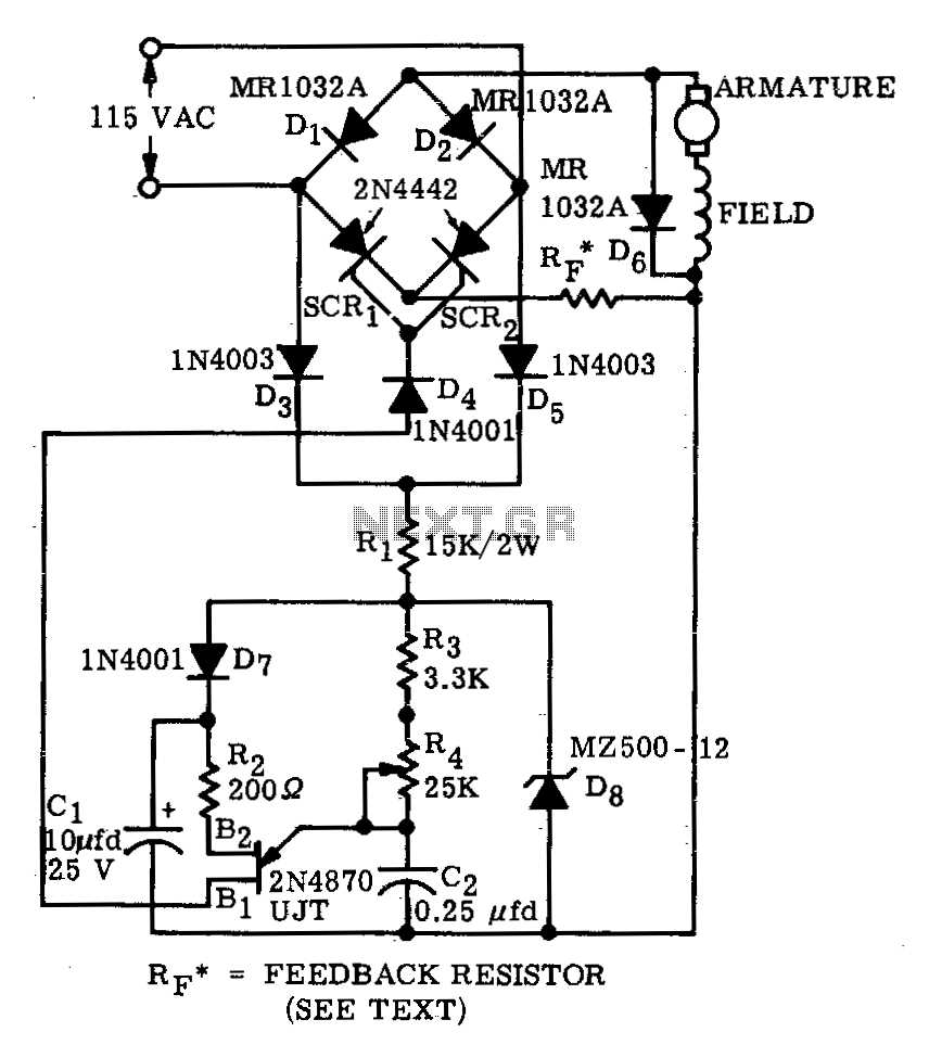 speed control of dc motor using thyristor circuit diagram