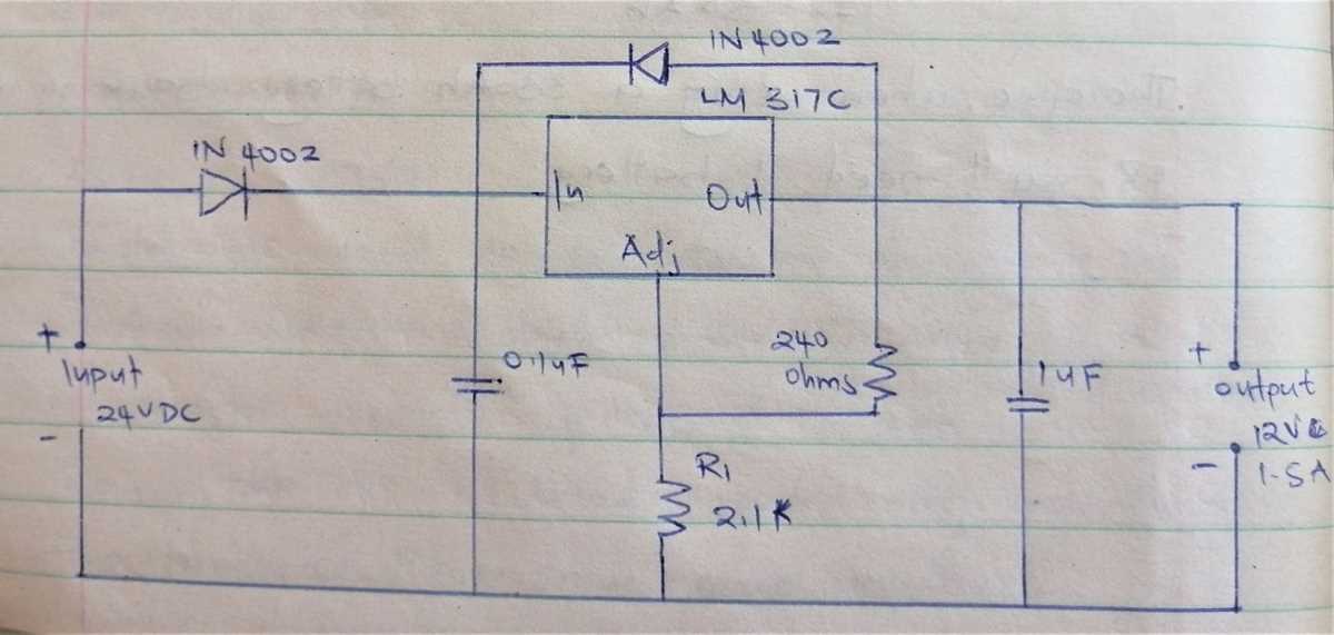 24v to 12v dc converter circuit diagram