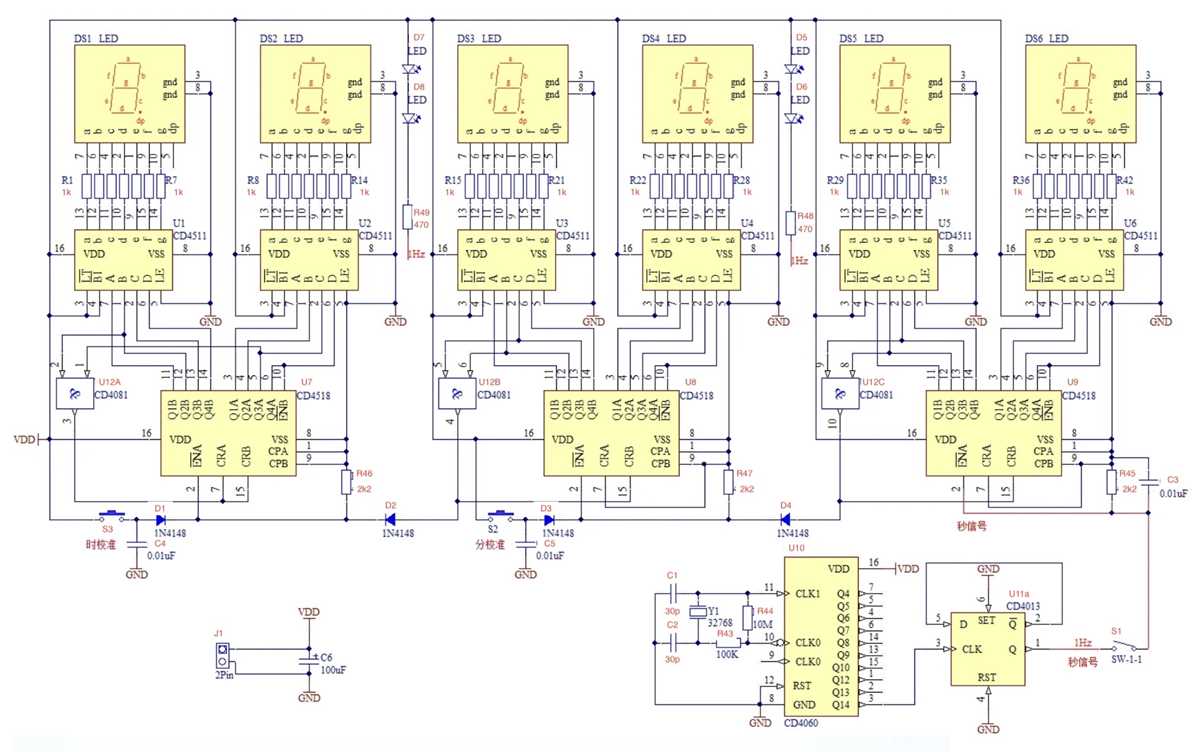 clock schematic diagram