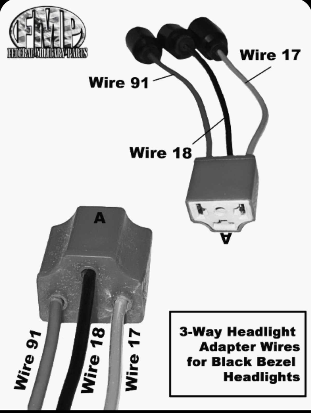 3 prong headlight wiring diagram