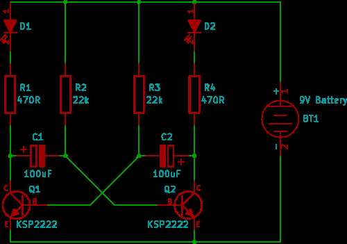 blinking circuit diagram
