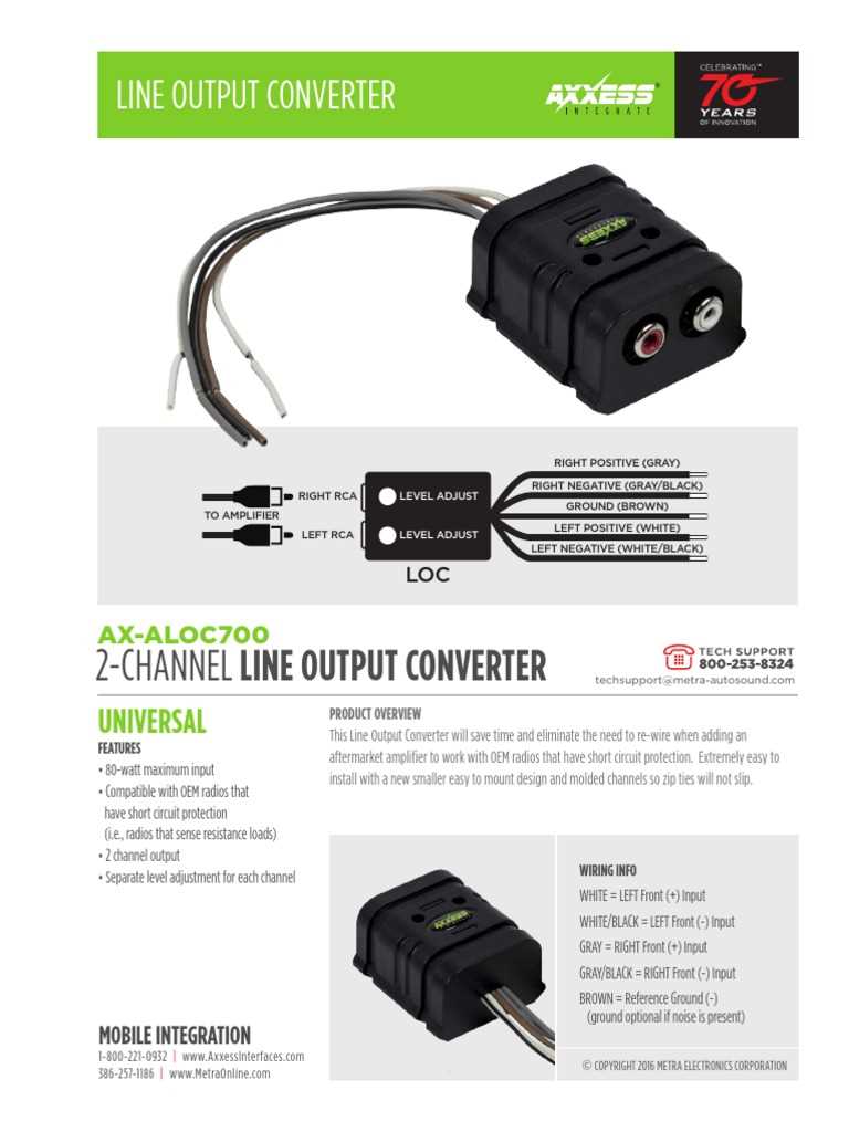 instruction metra line output converter wiring diagram