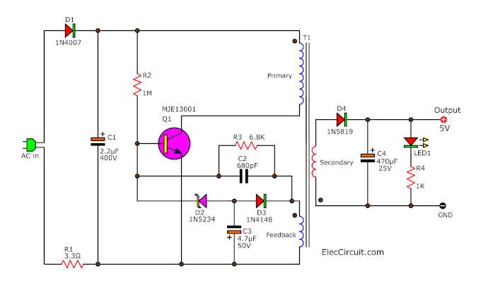 iphone charger circuit diagram