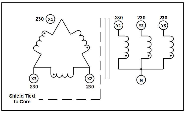 isolation transformer schematic diagram
