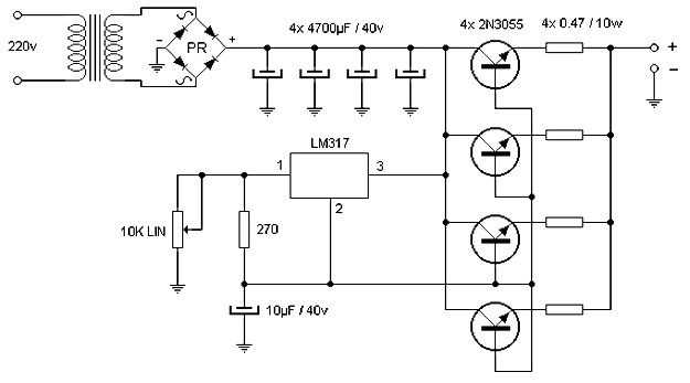 dual adjustable power supply circuit diagram dual adjustable power supply circuit diagram