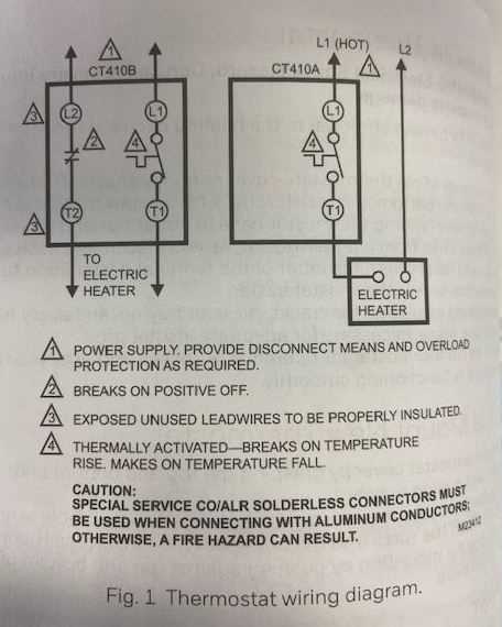 4 wire baseboard thermostat wiring diagram
