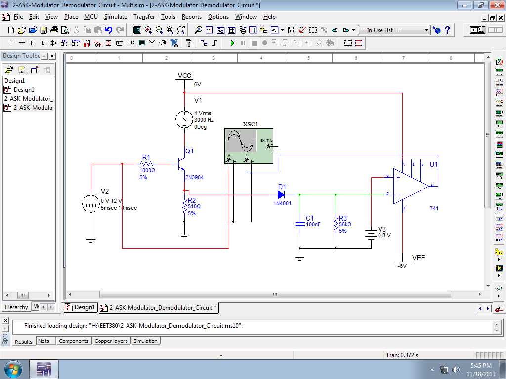 amplitude shift keying schematic diagram