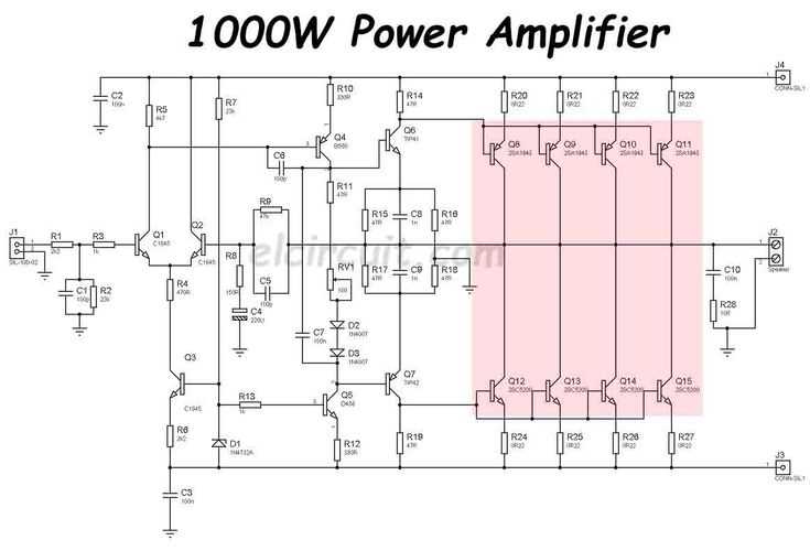 amplifier circuit diagram 1000w