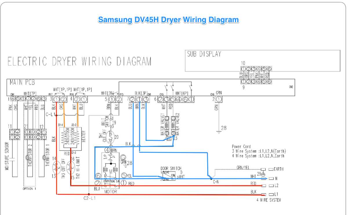 wiring diagram for dryer