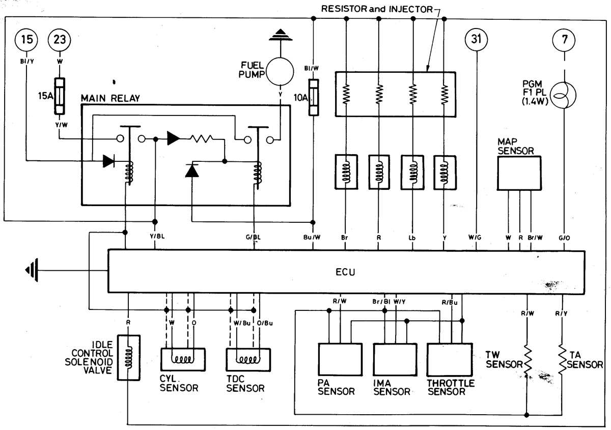 ignition honda main relay wiring diagram