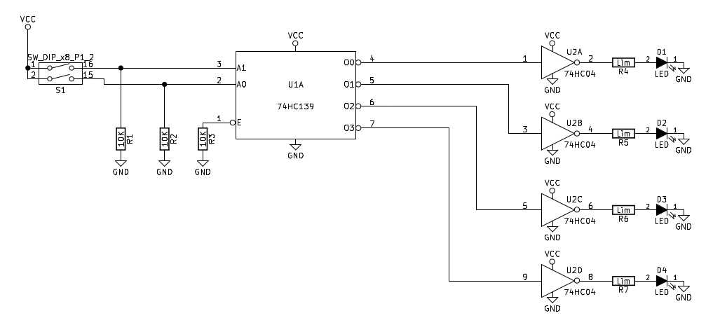 2 to 4 line decoder circuit diagram
