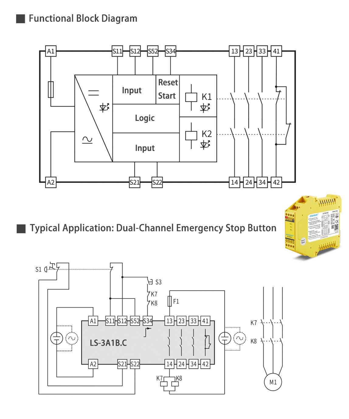 safety relay circuit diagram