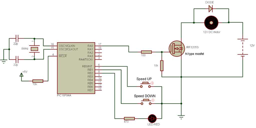 12v dc motor speed controller circuit diagram