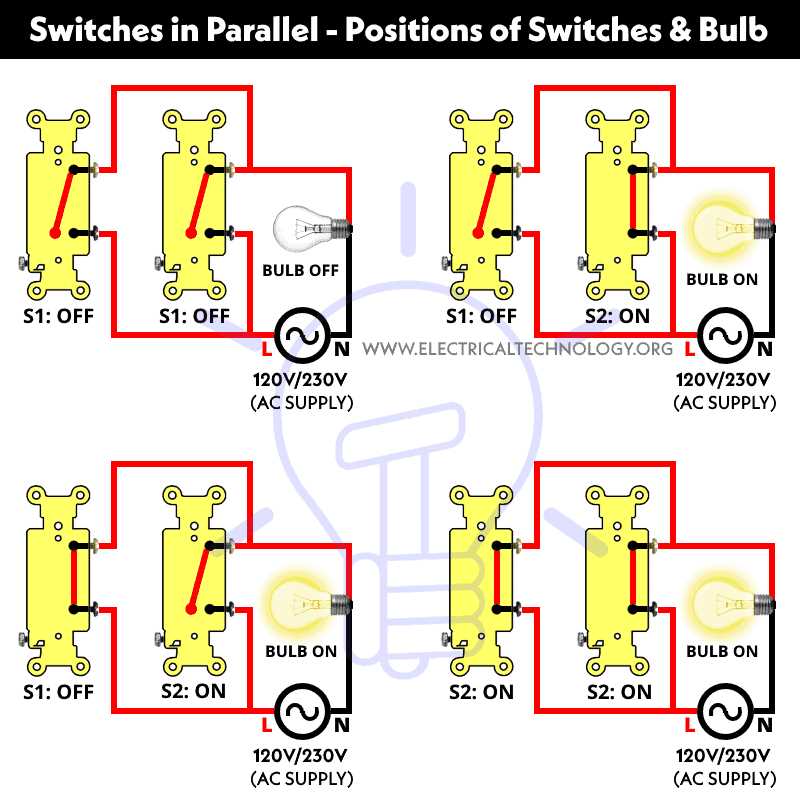 draw a schematic diagram with four lights in parallel draw a schematic diagram with four lights in parallel