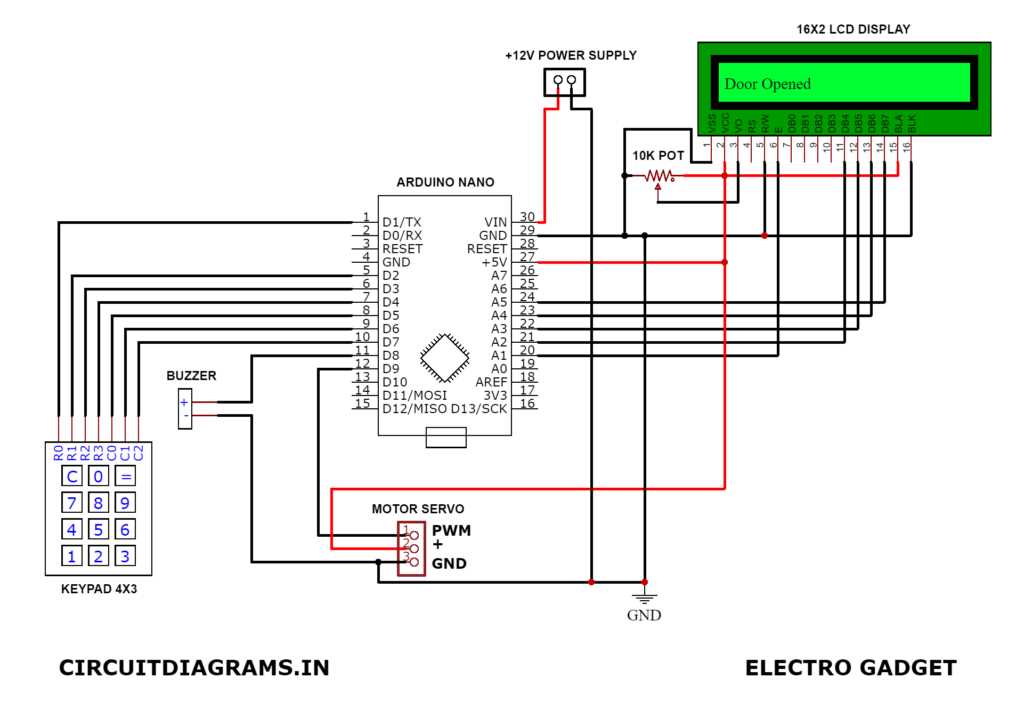 digital lock circuit diagram