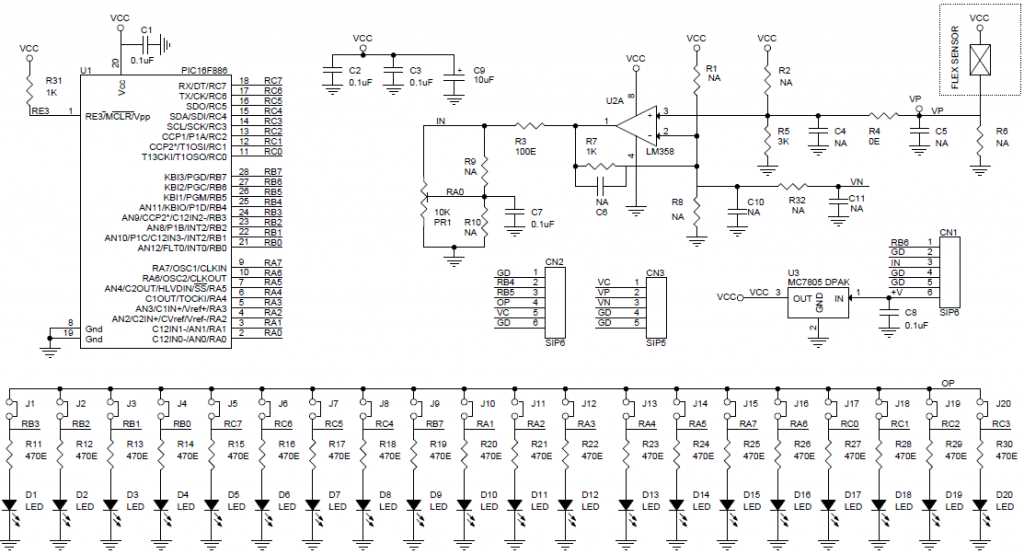 flex sensor circuit diagram
