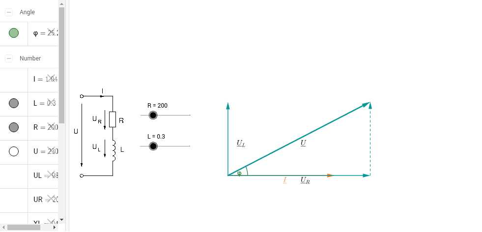 phasor diagram circuit