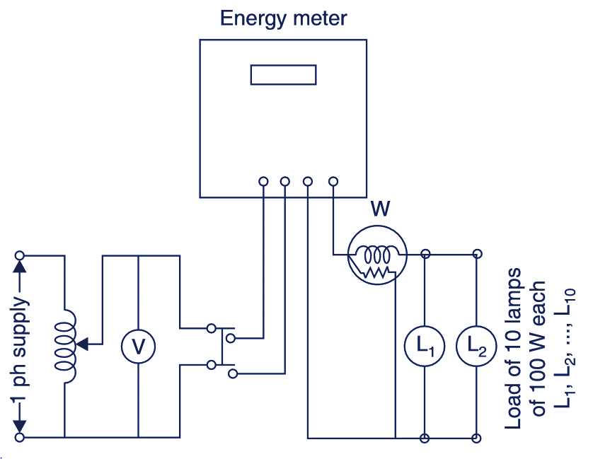 kwh meter schematic diagram