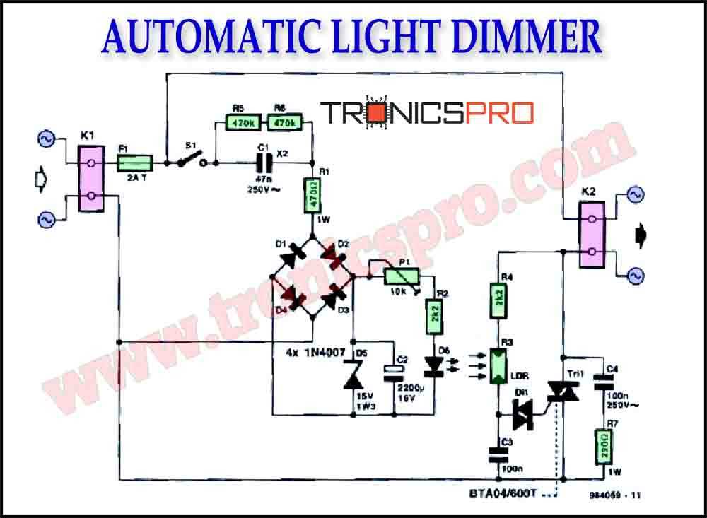 lamp dimmer circuit diagram