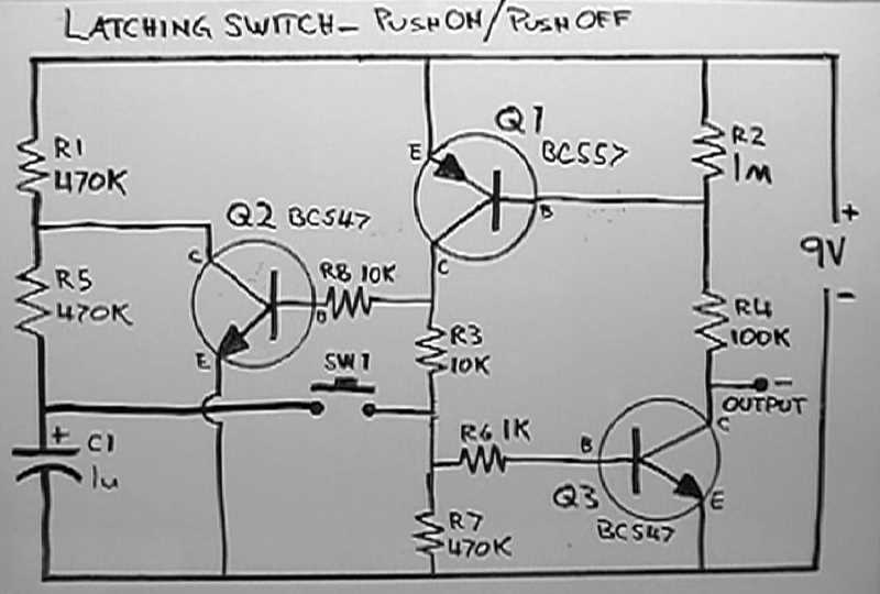 latching switch circuit diagram