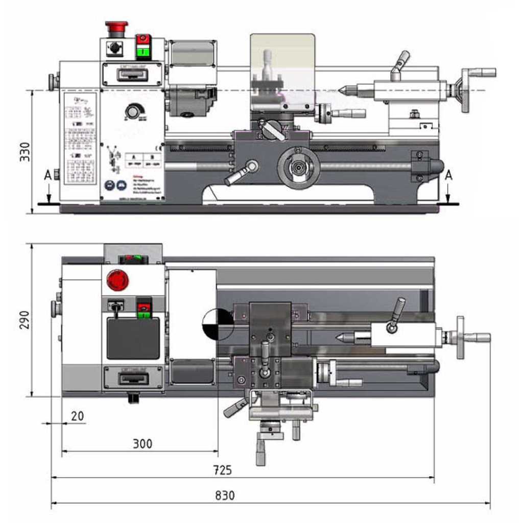 lathe machine schematic diagram