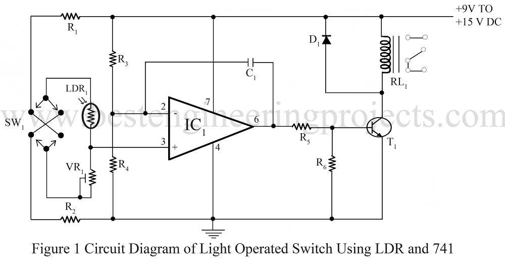 ldr switch circuit diagram
