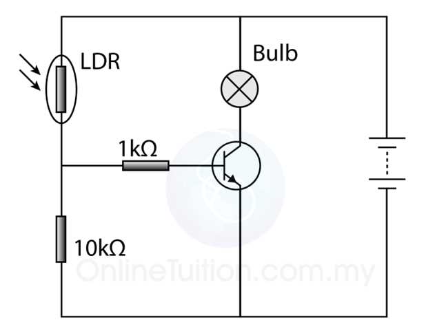 ldr switch circuit diagram