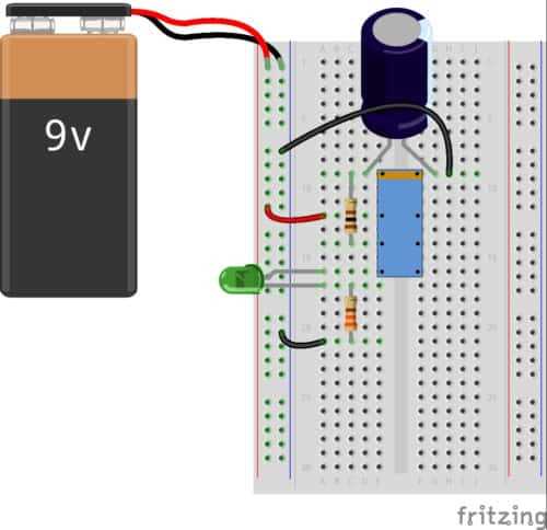 led blinker schematic diagram