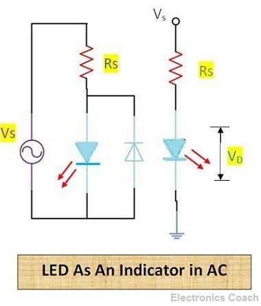 led indicator light circuit diagram