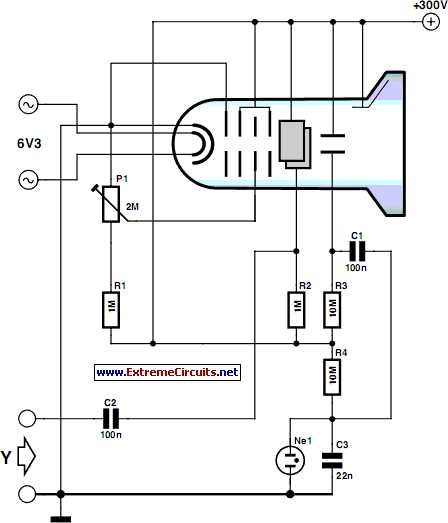 led oscilloscope circuit diagram