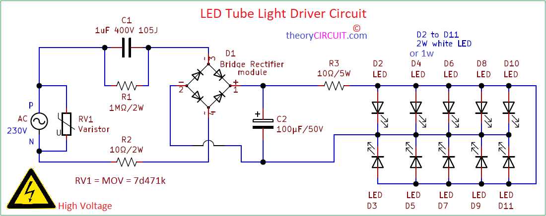 led tube light driver circuit diagram led tube light driver circuit diagram