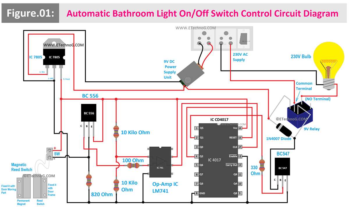 bathroom lighting circuit diagram