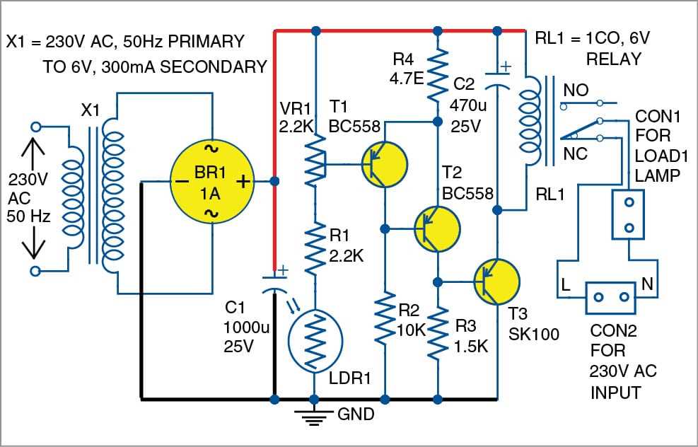 light control circuit diagram